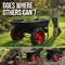 Best Choice Products Heavy Duty Dual-Wheel Wheelbarrow Garden Cart w/Built in Stand, 500lb Capacity, Extra Large Wheels